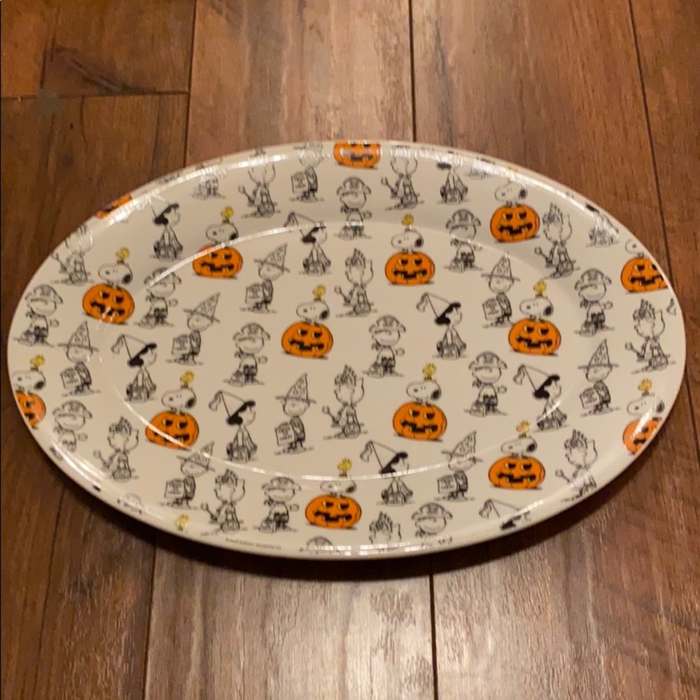 Peanuts sketchbook Halloween serving platter
